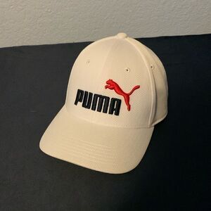 Puma Men’s Baseball Cap Size S/M White/Red